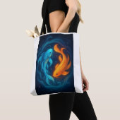Tote Bag Le poisson Yin Yang Koi (De près)