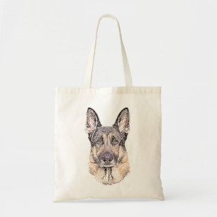 Tote Bag Le portrait d'un chien de berger allemand a