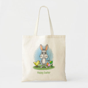 Tote Bag Le poulet et le lapin de Pâques