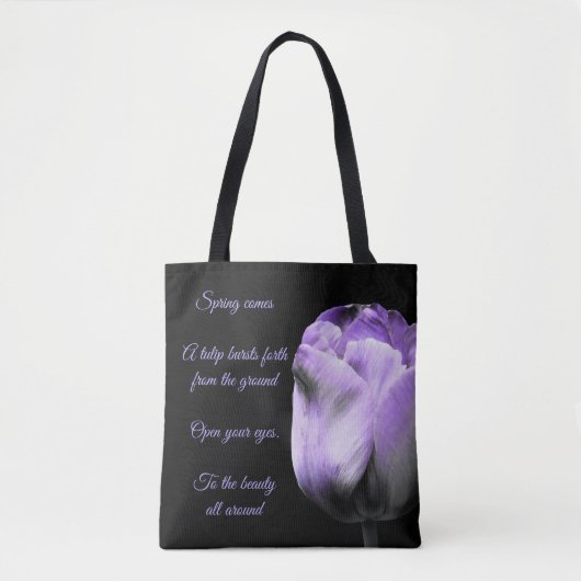 Tote Bag Le printemps vient de la tulipe pourpre (Devant)