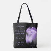 Tote Bag Le printemps vient de la tulipe pourpre (Dos)