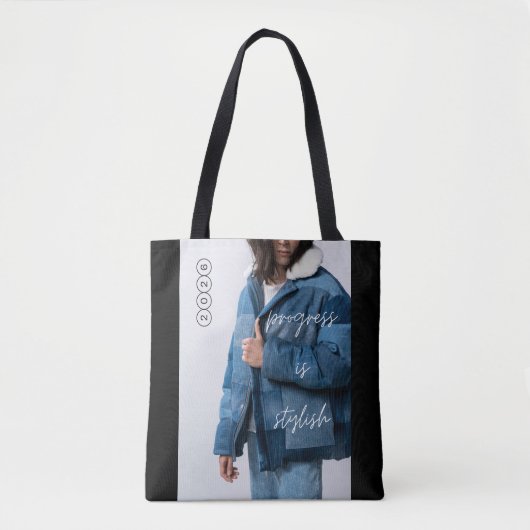 Tote Bag Le progrès est élégant (Devant)