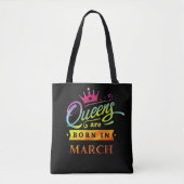 Tote Bag Le Queens sont en mars cadeau d'anniversaire né (Devant)