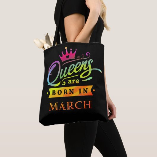 Tote Bag Le Queens sont en mars cadeau d'anniversaire né (De près)
