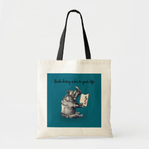 Tote Bag Le rhinocéros lecteur aime les livres