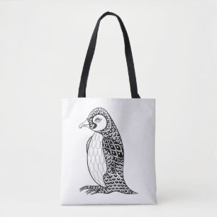 Tote Bag Le Roi artistique pingouin Zendoodle 2