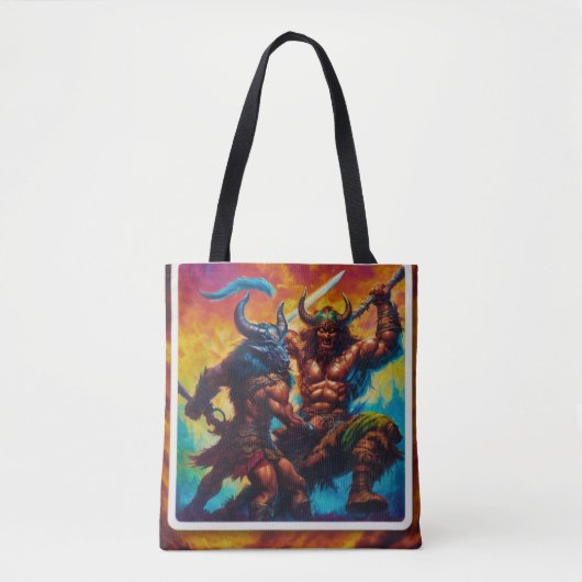 Tote Bag Le roi barbare combat Fourre-tout (Devant)