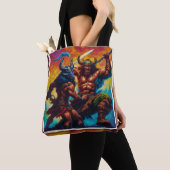Tote Bag Le roi barbare combat Fourre-tout (De près)