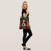 Tote Bag Le roi Cavalier Charles Spaniel à la Saint Patrick (Sur le modèle)
