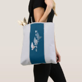 Tote Bag Le Rose Sea Blue Fourre-tout avec bande (De près)