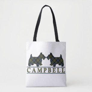 Tote Bag Le Scottie de Campbell d'écossais poursuit le