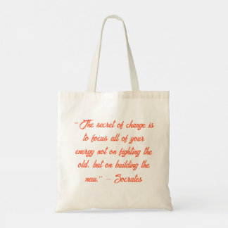 Tote Bag Le secret du changement citations de Socrates