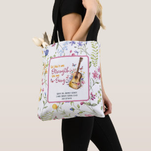 Tote Bag Le Seigneur est ma force Bible dimanche école Cust
