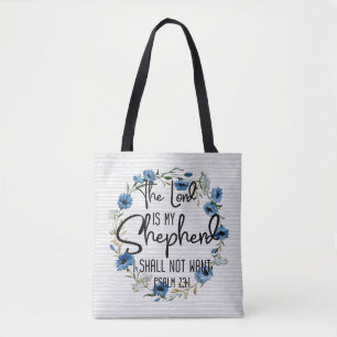 Tote Bag Le Seigneur est mon berger  Psaume 23:1 Bible Vers