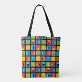Tote Bag Le Sesame Street a cubé le motif de visages (Dos)