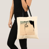 Tote Bag Le singe et la réflexion sur la lune (Devant (produit))