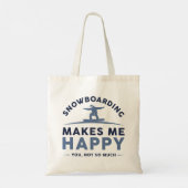 Tote Bag Le Snowboard Me Rend Heureux Vous N'Êtes Pas Tant (Dos)