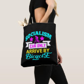 Tote Bag Le Socialisme Ne Peut Arriver Qu'À Vélo, Le Pouvoi (De près)