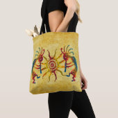 Tote Bag Le SOLEIL de musicien de KOKOPELLI + vos idées (De près)
