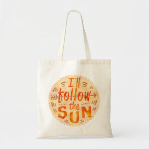 Tote Bag Le soleil d'été suivent la typographie de Sun