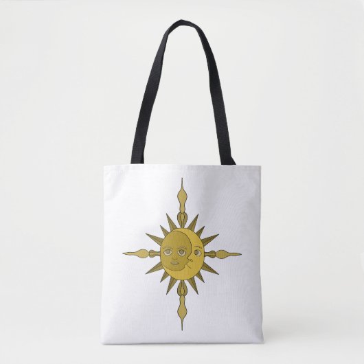 Tote Bag Le soleil et la lune (Devant)