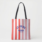 Tote Bag Le Soleil Vacances Côte d'Azur Cabana Stripe (Devant)
