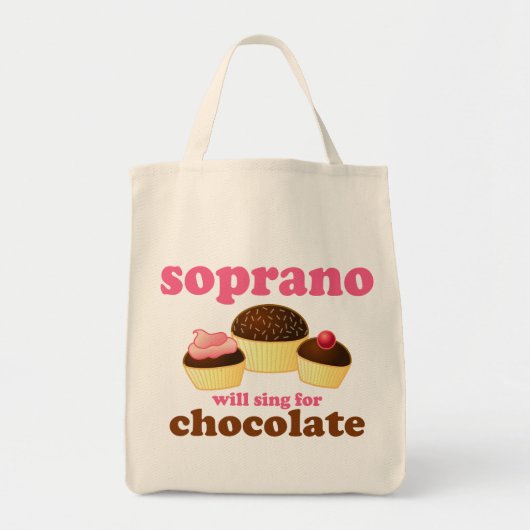 Tote Bag Le soprano chantera pour le chocolat (Devant)