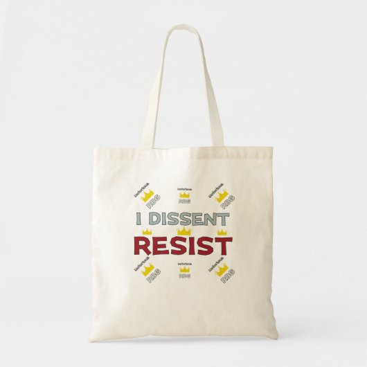 Tote Bag Le soutien suprême notoire du RBG Je résiste à la (Devant)