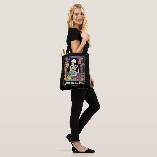 Tote Bag Le squelette de la carte Tarot Reader (Sur le modèle)
