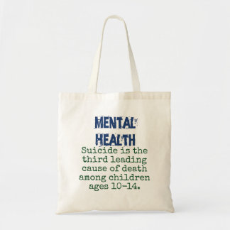 Tote Bag Le suicide est la troisième cause principale 10-14