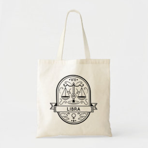 TOTE BAG LE SYMBOLE DE BADGE ZODIAC LIBRA STROKE