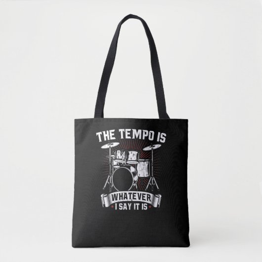 Tote Bag Le Tempo est ce que je dis C'est Drummer (Devant)