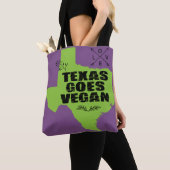 Tote Bag Le Texas va végétalien (De près)