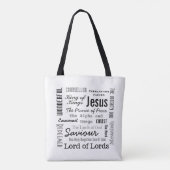 Tote Bag Le texte des noms de Jésus (Dos)