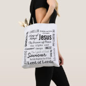 Tote Bag Le texte des noms de Jésus (De près)