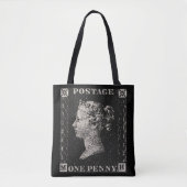 Tote Bag Le Timbre noir Penny (Devant)