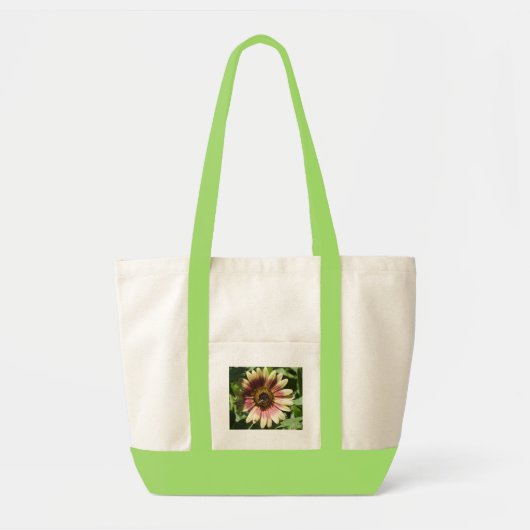 Tote Bag Le tournesol et l'abeille verte (Devant)