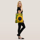 Tote Bag Le tournesol jaune (Sur le modèle)