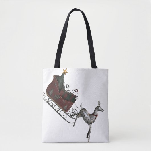 Tote Bag Le traîneau du Père Noël Noël (Devant)