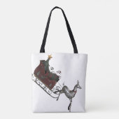 Tote Bag Le traîneau du Père Noël Noël (Dos)