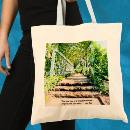 Tote Bag Le trajet de mille milles commence en une marche