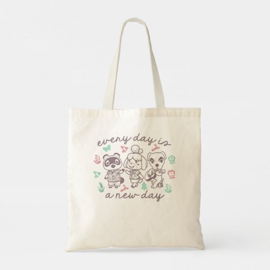 Tote Bag Le Traversée D'Animaux Chaque Jour Est Un Nouveau (Dos)