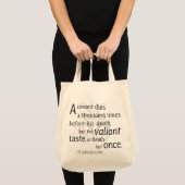 Tote Bag Le Valiant meurt mais une fois Shakespeare (Devant (produit))