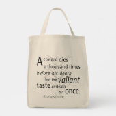 Tote Bag Le Valiant meurt mais une fois Shakespeare (Dos)