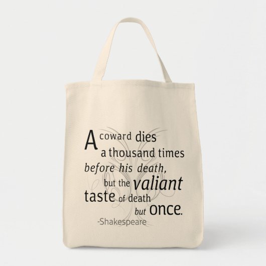 Tote Bag Le Valiant meurt mais une fois Shakespeare (Devant)