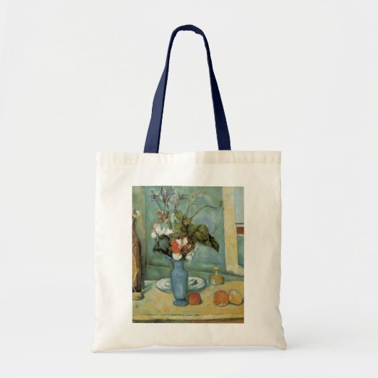 Tote Bag Le Vase Bleu (Fleurs et Fruits) par Paul Cezanne (Devant)