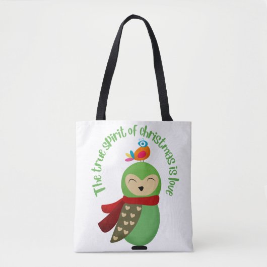TOTE BAG LE VÉRITABLE ESPRIT DE NOËL EST LOVE HELLO 2022 (Devant)