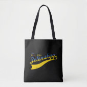 TOTE BAG LE VÉRITABLE HERO ZELENSKY UKRAINE BLEU JAUNE (Devant)