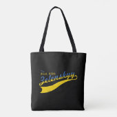 TOTE BAG LE VÉRITABLE HERO ZELENSKY UKRAINE BLEU JAUNE (Dos)