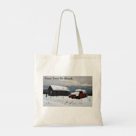 Tote Bag Le vieux camion rouge (Dos)